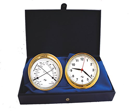 MASTER-MARINER First Light Collection Nautical Cabin Gift Set 10 Pack Gold Finish White Dial