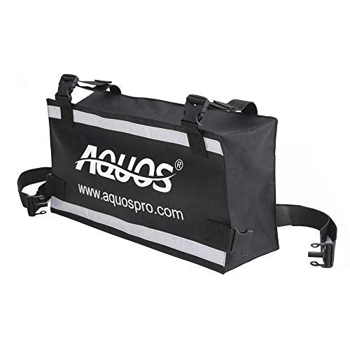 AQUOS Heavy-Duty Inflatable Pontoon Boat for Two with Trolling Motor Grey Transom Hand Control 12V 55LBS