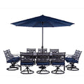 Hanover Montclair 11-Piece Outdoor Dining Set Navy
