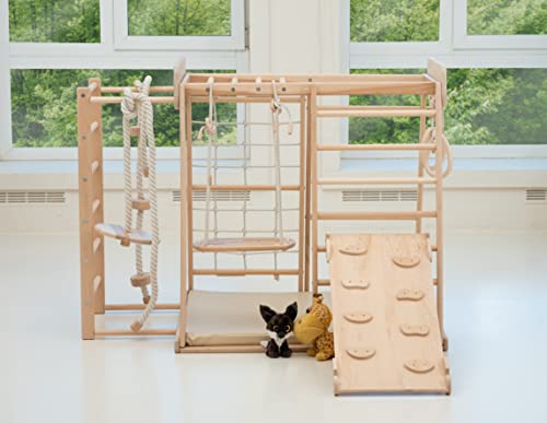 Wood And Hearts Indoor Montessori Play Gym Beige