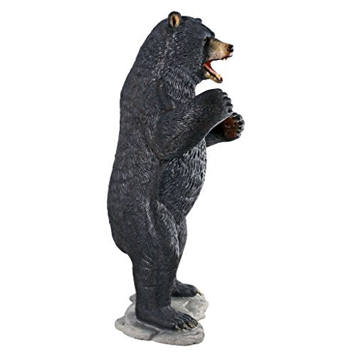 Design Toscano Growling Black Bear Life Size Statue Full Color