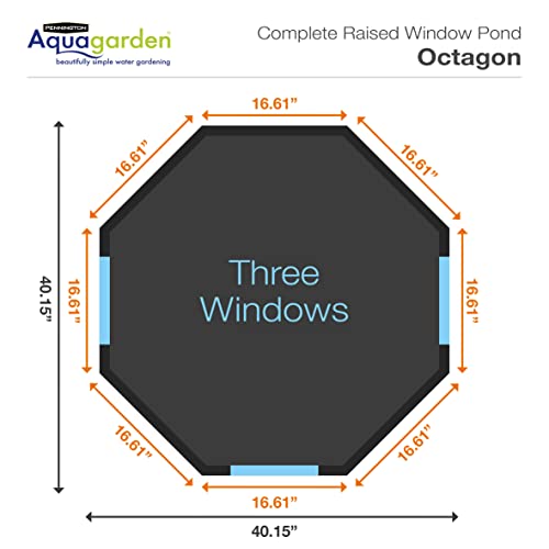 Aquagarden Complete Raised Window Pond Kit - Octagon Mocha