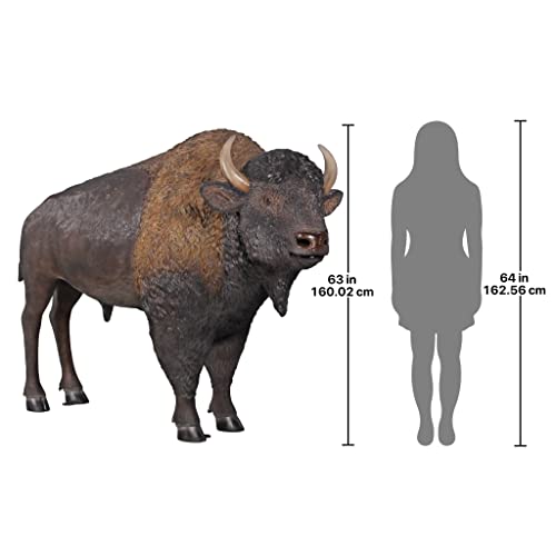 Design Toscano Large Scale Buffalo of The Great Plains Statue Full Color