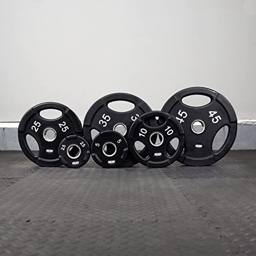 NEXO Fitness Urethane Grip 245lb Plate Set Black