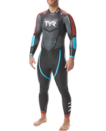 TYR Men's Cat 3 Wetsuit Black/Red/Blue