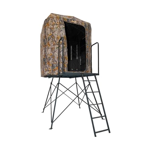 MUDDY Heavy-Duty Powder Coated Steel Hunting Blind with Insulated Fabric Walls and Silent Zipper System - Multi