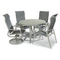 Homestyles 5 Piece Outdoor Dining Set 48" Table Grey