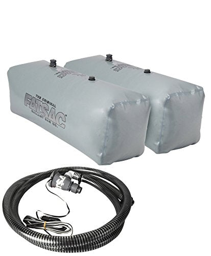 Fly High V-Drive Sacs w/ Tsunami Pump Wakeboard Wakesurf Ballast Package Gray