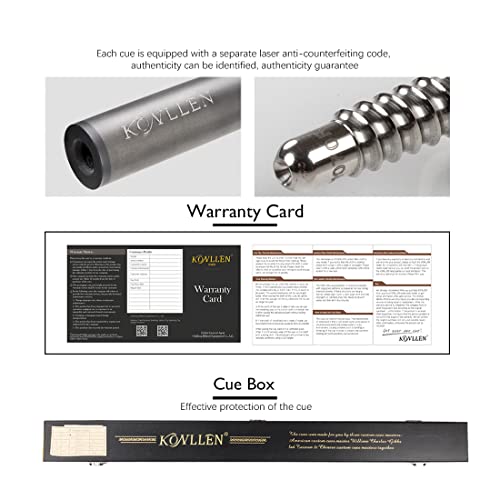 KONLLEN Carbon Fiber Pool Cue Stick Dragon Professional (Full Carbon Technology Low Deflection Billiard) KL-10BF