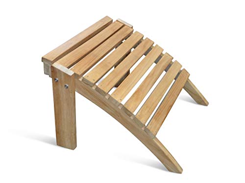 Windsor Teak Furniture Premium Grade A Teak Adirondack Chair with Ottoman