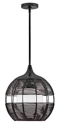 Hinkley Maddox Outdoor Large Bohemian Orb Pendant Light Black