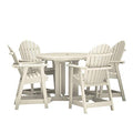 Highwood Hamilton 5 Piece Round Counter Height Dining Set Whitewash