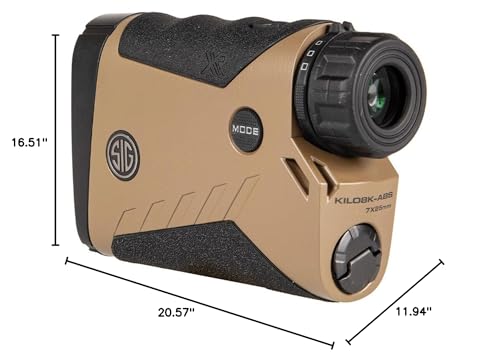 Sig Sauer KILO8K-ABS 7x25mm Tactical Hunting Laser Monocular Rangefinder Brown