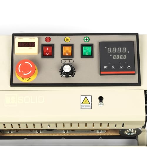 U.S. Solid Automatic Horizontal Band Sealer with Digital Temperature Control Silver