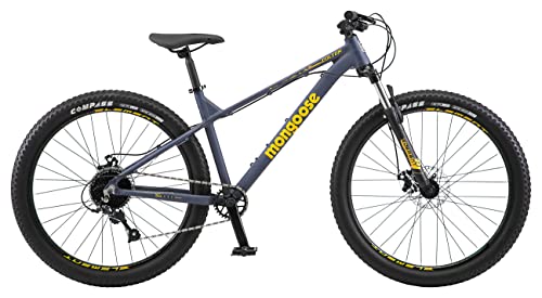 Mongoose Colton Adult Mountain Bike Hardtail 7-Speed 17-Inch Aluminum Frame 27.5-Inch Wheels Slate Blue