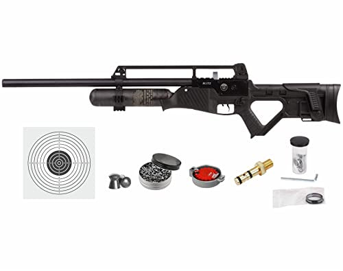 Wearable4U Hatsan Blitz Full Auto PCP .25 Cal Air Rifle Bundle with 150 Pellets & 100 Targets