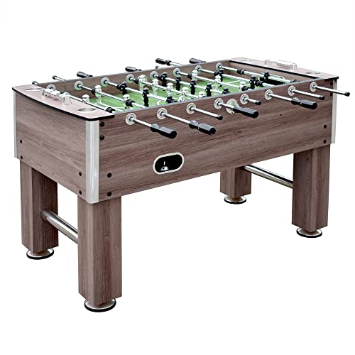 Hathaway Driftwood 56-in Premium Competition Foosball Table Driftwood/Green
