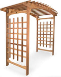All Things Cedar 8-Ft Garden Arbor Trellis for Climbing Plants Natural
