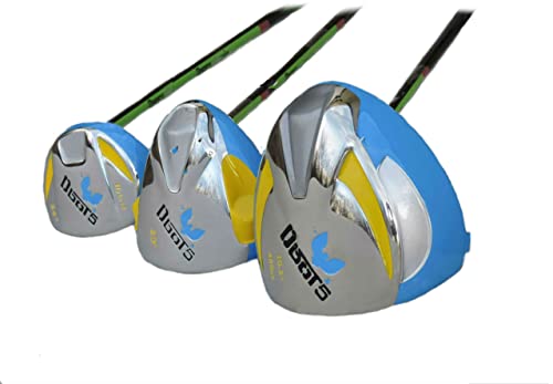 DROC Dbot5 Signature Series Men Golf Club Set and Golf Bag Turquoise Blue Black Silver Yellow Baby