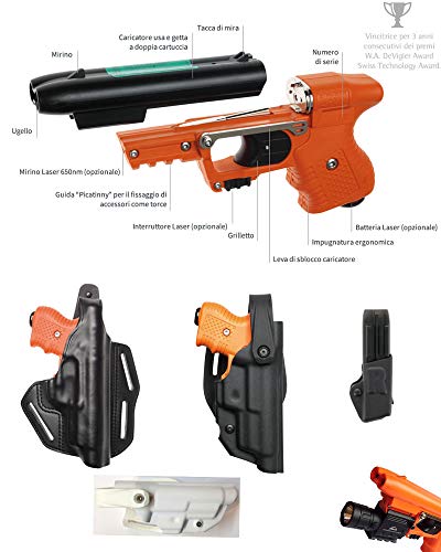 FireStorm JPX 2 Shot LE Orange Pepper Spray Gun Bundle with Level 2 Holster