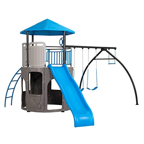Lifetime Adventure Tower Playset Swing Set Blue