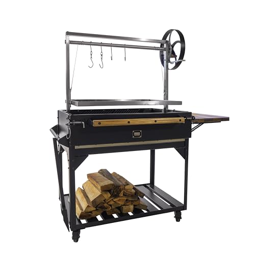 Backyard Discovery Argentine Santa Maria Wood Fire & Charcoal BBQ Grill Black