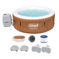 Coleman SaluSpa Ponderosa AirJet Inflatable Hot Tub with Spa Seats and Headrest Pillows