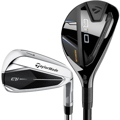 TaylorMade Golf Qi Combo Iron Set 4/5 Rescue 6-P, AW Steel Shaft Stiff Right Handed Silver