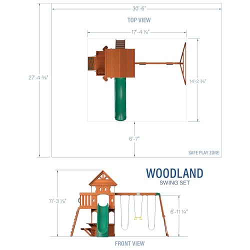 Backyard Discovery Woodland Cedar Playset Swing Set Brown