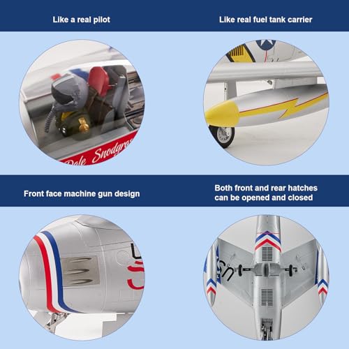 Fms RC Planes F-86 The Huff 6CH 80mm PNP Silver