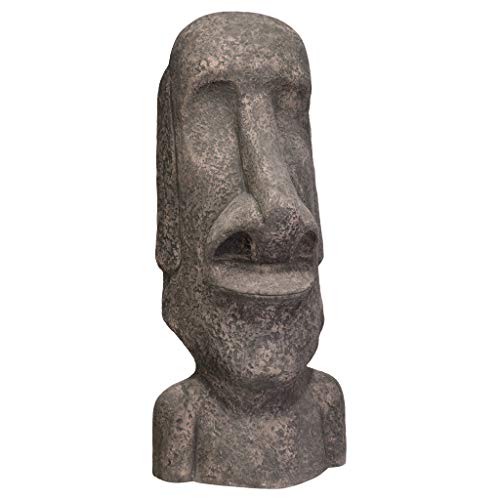 Design Toscano Easter Island Ahu Akivi Moai Monolith Garden Statue Extra Extra Large 48 Inch Grey Stone