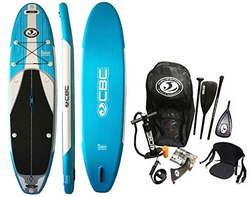 California Board Company 132 Current Inflatable Stand Up Paddle Board Blue/White/Black