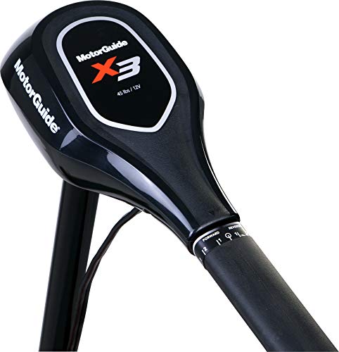 MotorGuide X3 Freshwater Bow Mount Trolling Motor Hand-Operated 50-Inch Shaft 55-Pound Thrust Black
