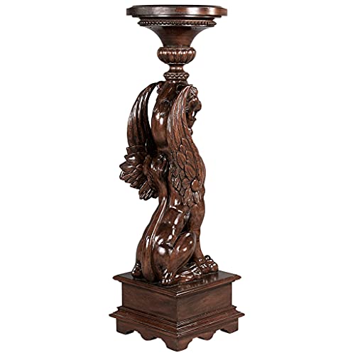Design Toscano English Griffin Pedestal Plant Stand Cherry