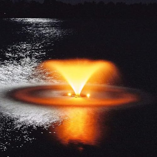 Kasco Aerating Fountain 1/2HP with Color-Changing LED Lights White
