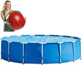 FFCJJDS Outdoor Frame Swimming Pool with Rainproof Dust Covers