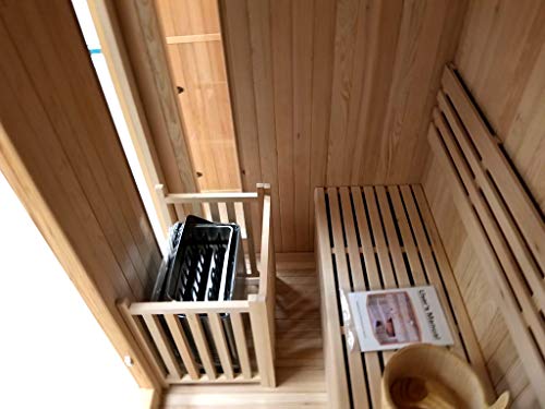 MCP Sauna Canadian Hemlock Wood Traditional Swedish 4 Person Indoor Sauna Spa 72