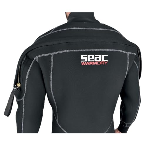 SEAC Men's Warmdry 4mm Neoprene Dry Suit Black Large