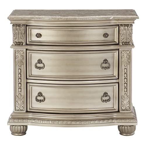 Homelegance 1757SV-4 Night Stand Silver
