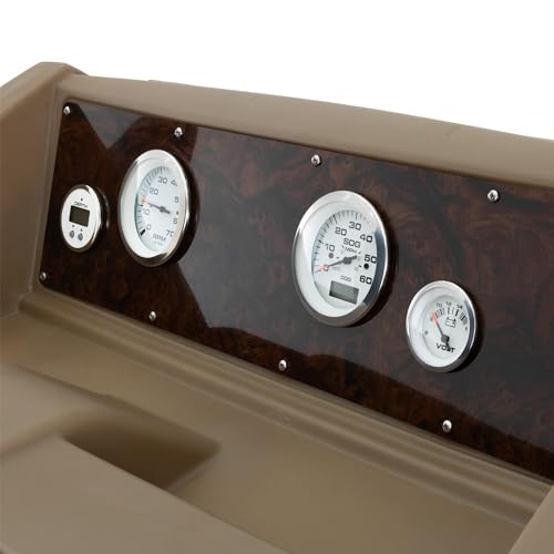 DeckMate Luxury Console with Premium Gauge and Switch Package Burlwood Gray/Blue/Charcoal