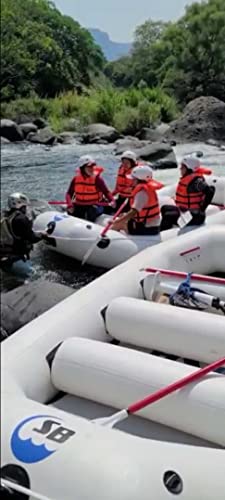 Inflatable Sport Boats 12ft White Water River Raft - 1.2mm Reinforced PVC, White
