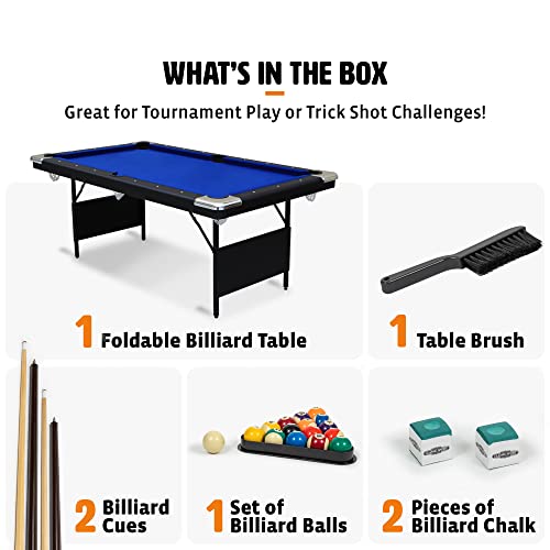 EastPoint Sports Easy Setup Folding Billiard Table Black