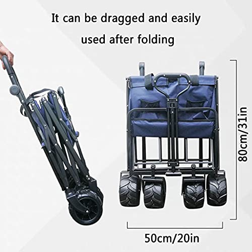 5sssallefaa Folding Utility Wagon Offroad Garden Transport Cart 85kg/187lbs