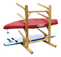Log Kayak Rack 5-Place 1-Sided Kayak/SUP Rack Natural