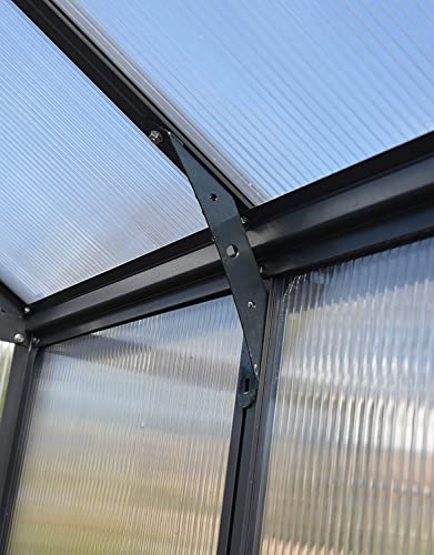 Palram Canopia HGK141 Glory Greenhouse with 4 HD Shelves 8'x8' Gray