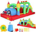Whubefy Inflatable Obstacle Course Bounce House 18x8.2FT Multi-Color