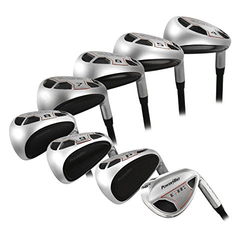 PING Powerbilt Golf EX-550 Hybrid Iron Set Men's Right Handed 4-SW Senior Flex Graphite Silver/Black
