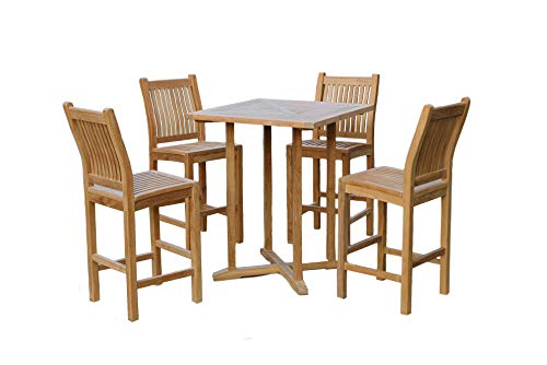 Tortuga Outdoor Jakarta Teak 5 Piece Bar Set Teak