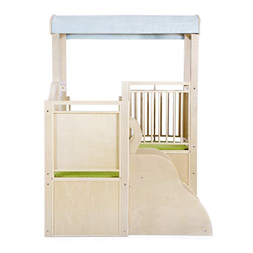 Guidecraft City Toddler Loft Wooden Climber Activity Center White Natural