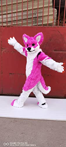 FurryWu Studio Pink Rose Husky Fursuit Fullsuit Costume